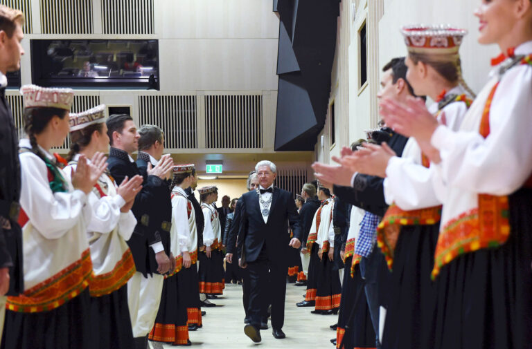 2016 ceremony at Riga Technical University, showing a formal event setting.